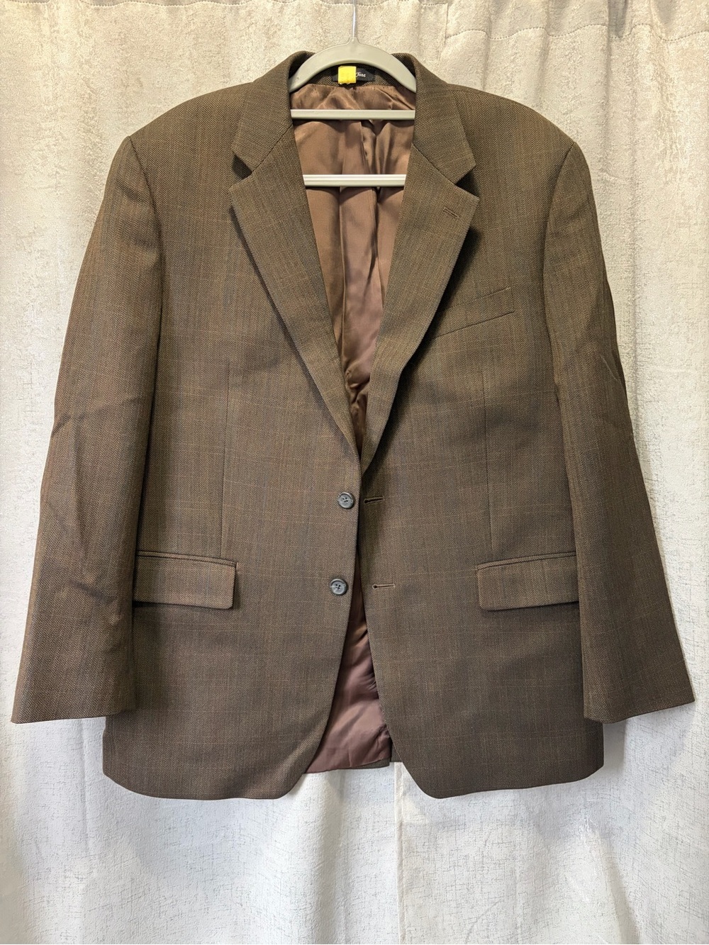 Ralph Lauren Brown Two-Button Sport Coat Blazer 100% wool PURE NEW WOOL 42R
